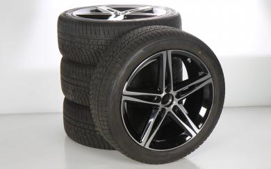 Juego completo de ruedas de invierno de aleación de 18 pulgadas con neumáticos Hankook para Clase B 247, CLA ShootingBrake X118 y otros, original Mercedes-Benz