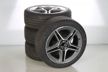 Juego completo de ruedas de verano de aleación de 18 pulgadas con neumáticos Continental para Clase A 177, CLA ShootingBrake X118 y otros, original Mercedes-AMG