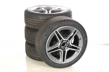 Juego completo de ruedas de verano de aleación de 18 pulgadas con neumáticos Continental para Clase A 177, CLA ShootingBrake X118 y otros, original Mercedes-AMG