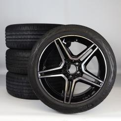 Juego completo de ruedas de verano de aleación de 18 pulgadas con neumáticos Continental para Clase A 177, CLA ShootingBrake X118 y otros, original Mercedes-AMG