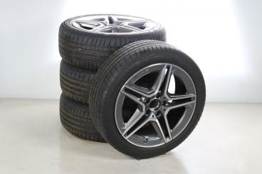Juego completo de ruedas de verano de aleación de 18 pulgadas con neumáticos Bridgestone para CLA 118, Clase A 177 y otros, original Mercedes-AMG
