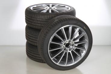 Juego completo de ruedas de verano de aleación de 19 pulgadas con neumáticos Pirelli para Clase A 177, CLA 118 y otros, original Mercedes-AMG
