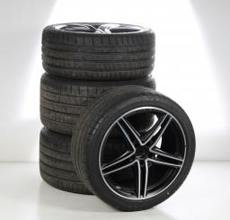 Juego completo de ruedas de verano de aleación de 19 pulgadas con neumáticos Michelin para AMG-GT 190, original Mercedes-AMG