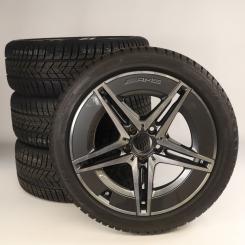 Juego completo de ruedas de invierno de aleación de 18 pulgadas con neumáticos Pirelli para Clase C 206, original Mercedes-Benz