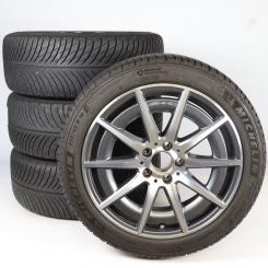 Juego completo de ruedas de invierno de aleación de 18 pulgadas con neumáticos Michelin para Clase C 206, original Mercedes-AMG