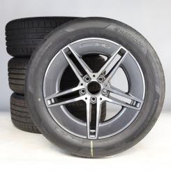 Juego completo de ruedas de verano de aleación de 18 pulgadas con neumáticos Hankook para Clase E 214, original Mercedes-AMG