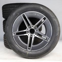 Juego completo de ruedas de verano de aleación de 18 pulgadas con neumáticos Hankook para Clase E 214, original Mercedes-AMG