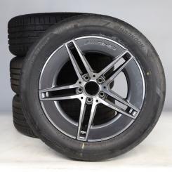 Juego completo de ruedas de verano de aleación de 18 pulgadas con neumáticos Hankook para Clase E 214, original Mercedes-AMG