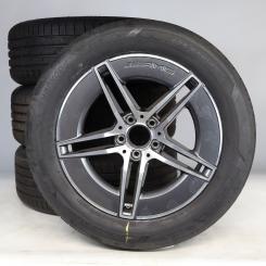 Juego completo de ruedas de verano de aleación de 18 pulgadas con neumáticos Hankook para Clase E 214, original Mercedes-AMG
