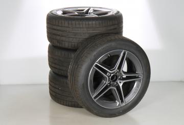 Juego completo de ruedas de verano de aleación de 19 pulgadas con neumáticos Hankook para Clase S 223, original Mercedes-AMG