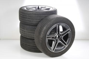Juego completo de ruedas de verano de aleación de 19 pulgadas con neumáticos Bridgestone para Clase S 223, original Mercedes-AMG
