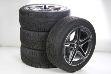 Juego completo de ruedas de invierno de aleación de 19 pulgadas con neumáticos Hankook para Clase S 223, original Mercedes-AMG