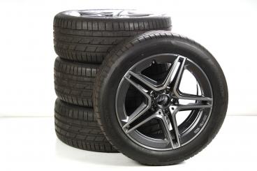 Juego completo de ruedas de verano de aleación de 19 pulgadas con neumáticos Hankook para Clase S 223, original Mercedes-AMG