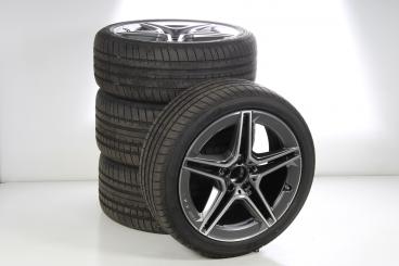 Juego completo de ruedas de verano de aleación de 19 pulgadas con neumáticos Goodyear para CLS 257, original Mercedes-AMG