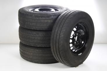 Juego completo de ruedas de verano de acero de 16 pulgadas con neumáticos Continental para Sprinter VS30 Hinterradantrieb 907, original Mercedes-Benz