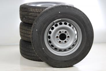Juego completo de ruedas de verano de acero de 16 pulgadas con neumáticos Continental para Sprinter VS30 Hinterradantrieb 907, original Mercedes-Benz