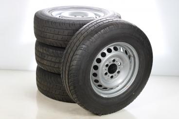 Juego completo de ruedas de verano de acero de 16 pulgadas con neumáticos Continental para Sprinter VS30 Hinterradantrieb 907, original Mercedes-Benz