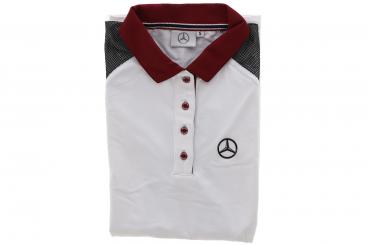 Colección Polo de golf de señora, blanco/negro/ciruela, S 