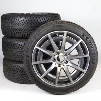 Juego completo de ruedas de invierno de aleación de 18 pulgadas con neumáticos Michelin para Clase C 206, original Mercedes-AMG