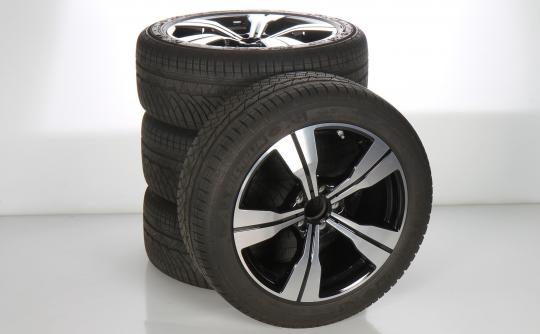 Juego completo de ruedas de invierno de aleación de 18 pulgadas con neumáticos Michelin para Clase C 206, original Mercedes-Benz