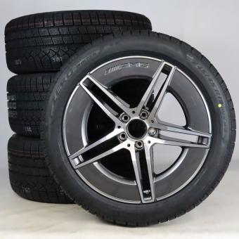 Juego completo de ruedas de invierno de aleación de 19 pulgadas con neumáticos Pirelli para Clase E 214, original Mercedes-AMG