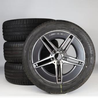 Juego completo de ruedas de verano de aleación de 18 pulgadas con neumáticos Bridgestone para Clase E 214, original Mercedes-AMG