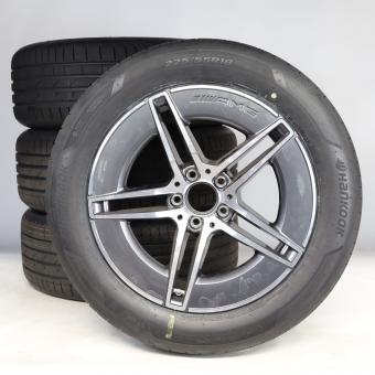 Juego completo de ruedas de verano de aleación de 18 pulgadas con neumáticos Hankook para Clase E 214, original Mercedes-AMG