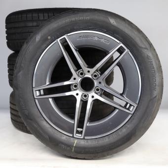 Juego completo de ruedas de verano de aleación de 18 pulgadas con neumáticos Hankook para Clase E 214, original Mercedes-AMG