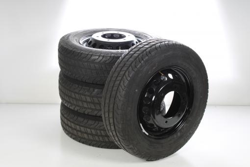 Juego completo de ruedas de verano de acero de 16 pulgadas con neumáticos Continental para Sprinter NCV3 906, Sprinter VS30 Hinterradantrieb 907, original Mercedes-Benz